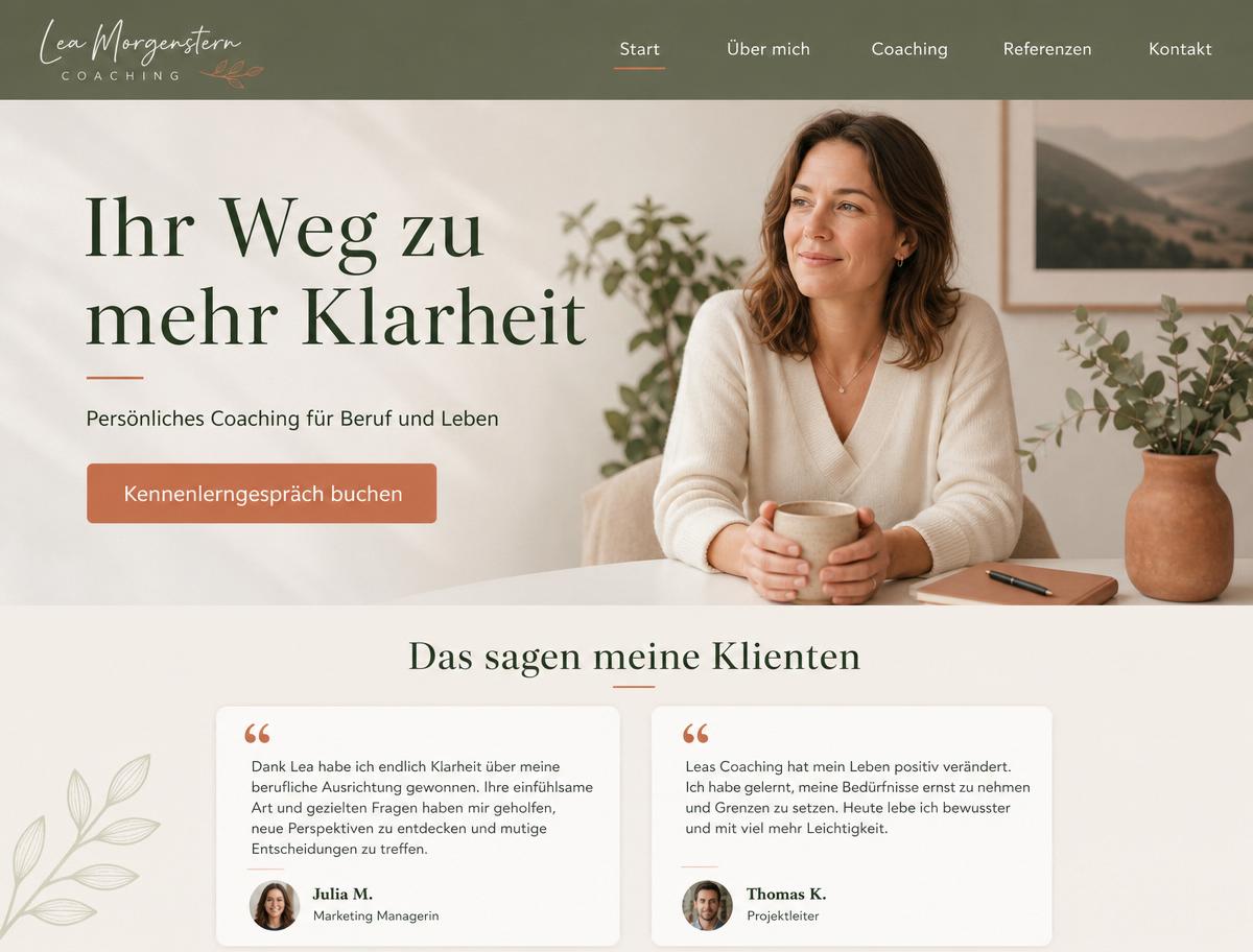 Vorlage Coach Persönlich – Online Business